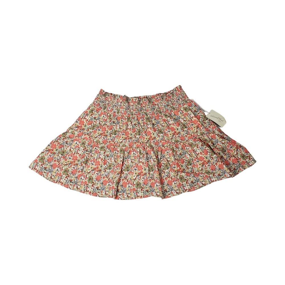 Universal Thread Floral Smocked Mini Skirt Coral Green XXL NWT High Rise Tiered